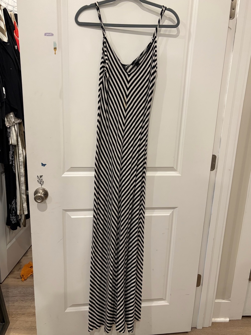 Mossimo Supply Co. Black and White Striped Maxi Dress